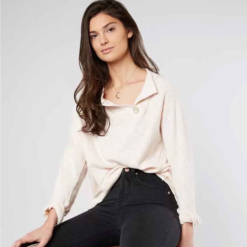 Free People Don't Forget Me women’s loose fit cream sweater